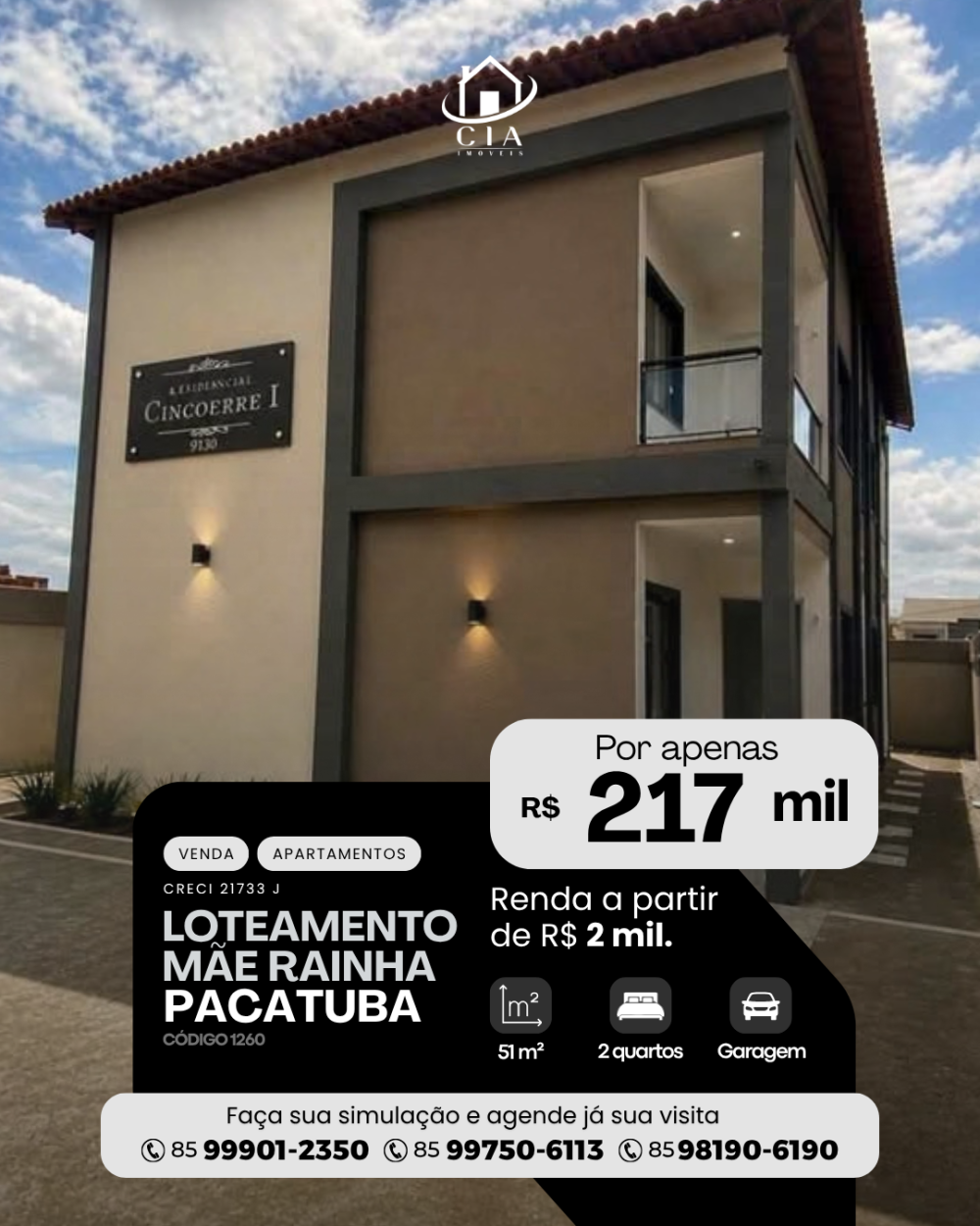 Apartamento > venda > Loteamento Mãe Rainha - Pacatuba/CE