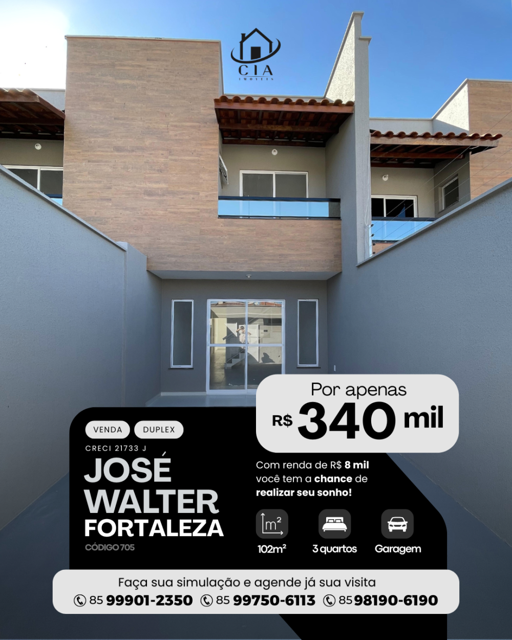 Duplex > venda > José Walter - Fortaleza/CE