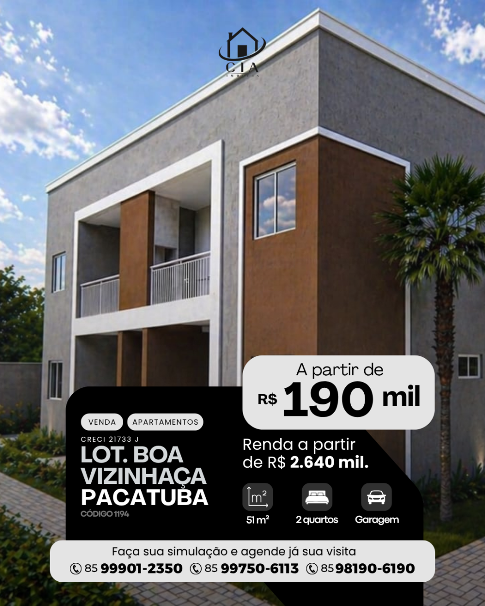 Apartamento > venda > Loteamento Boa Vizinhança III - Pacatuba/CE