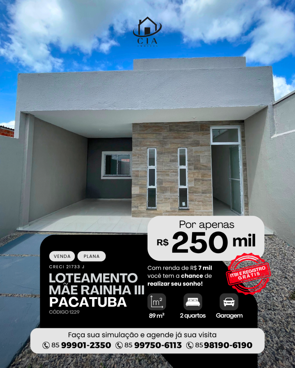 Casa > venda > Loteamento Mãe Rainha III - Pacatuba/CE