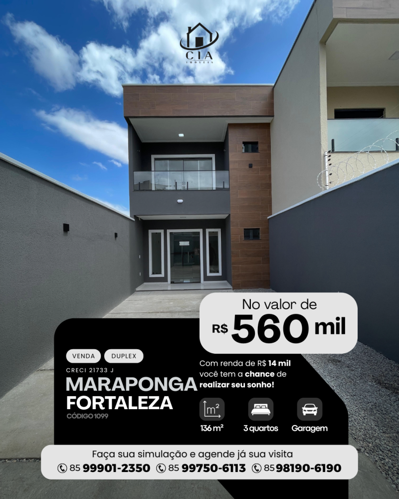 Duplex > venda > Maraponga - Fortaleza/CE