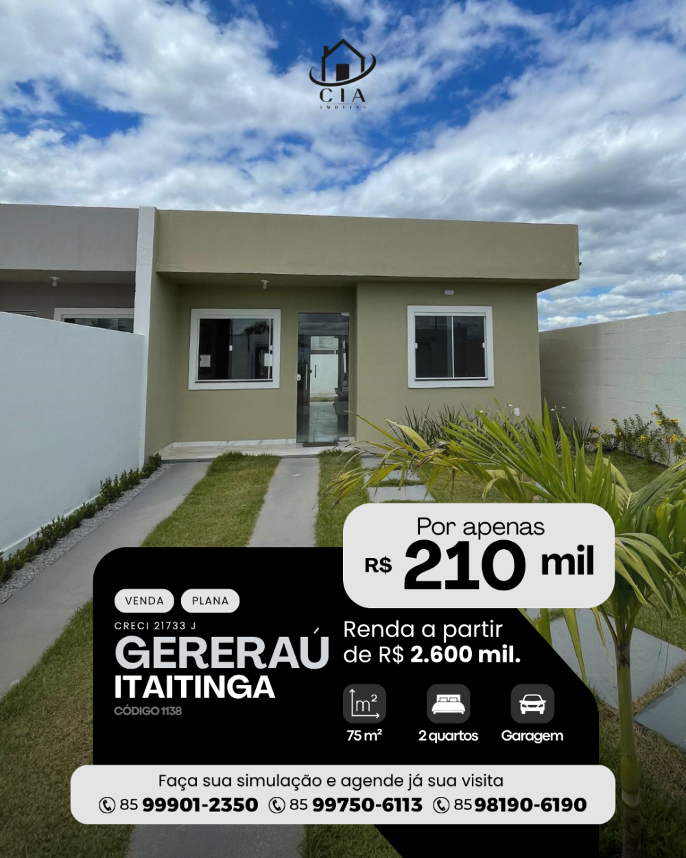 Casa > venda > Gereraú - Itaitinga/CE