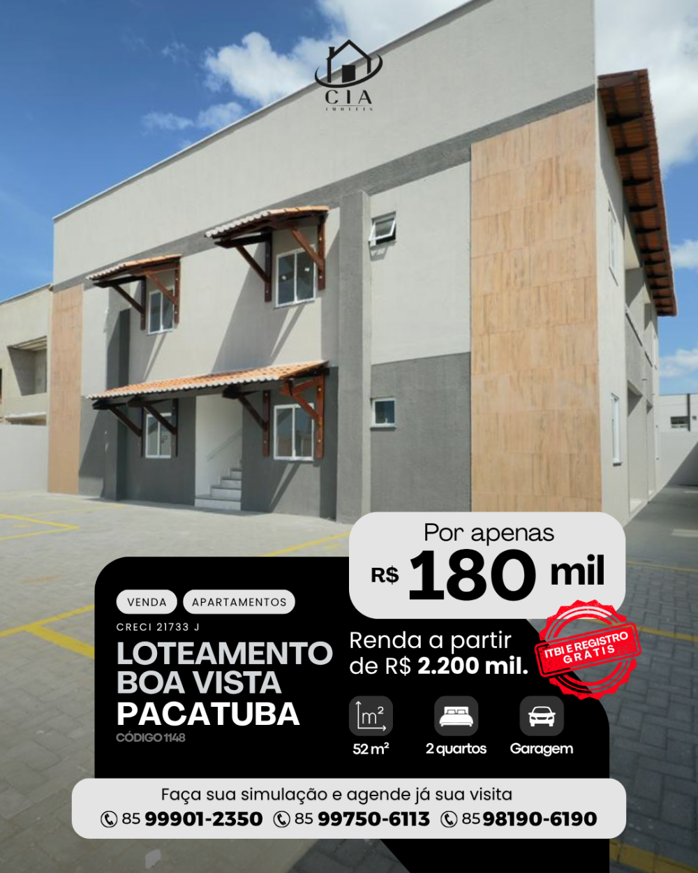 Apartamento > venda > Loteamento Boa Vista - Pacatuba/CE