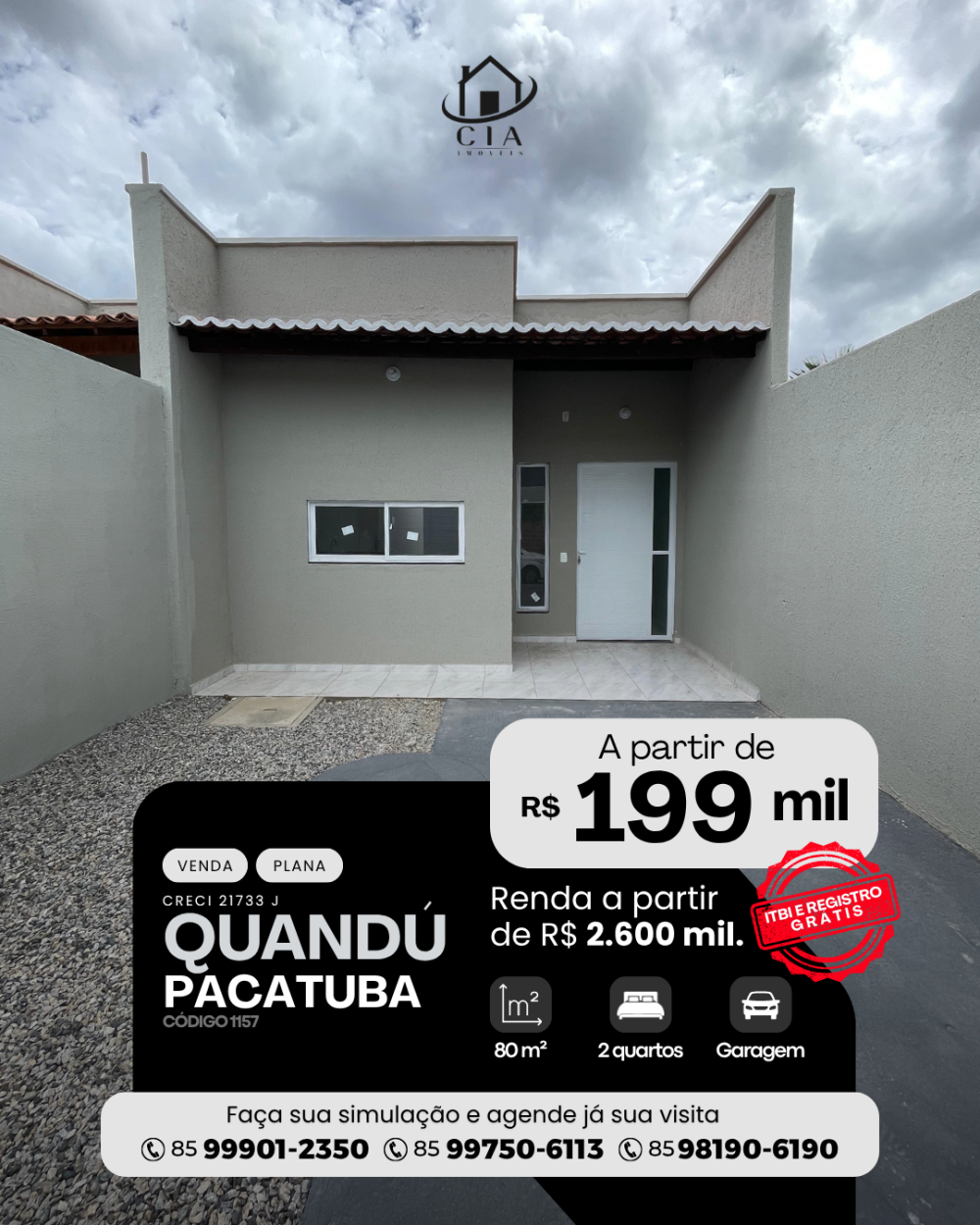 Casa > venda > Quandú - Pacatuba/CE