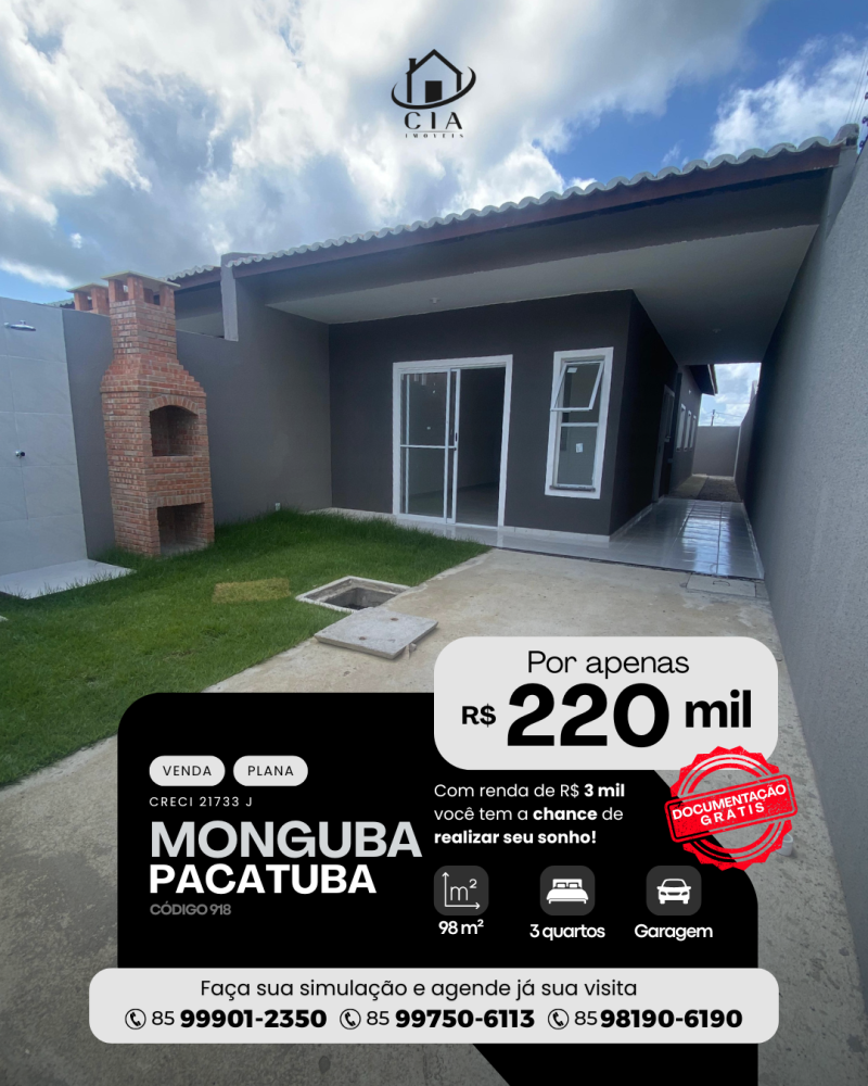 Casa > venda > Monguba - Pacatuba/CE