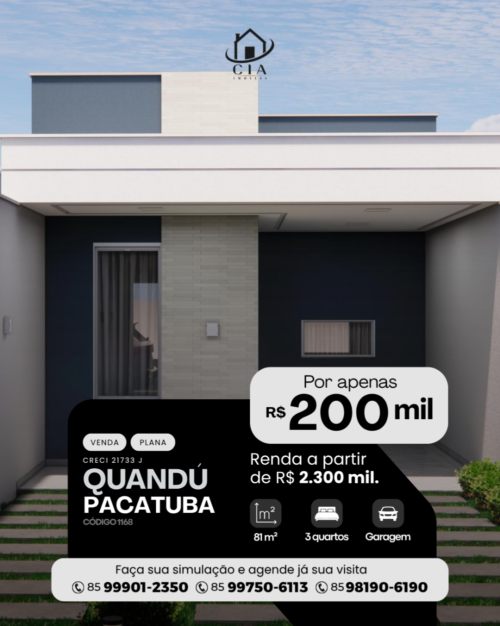 Casa > venda > Quandú - Pacatuba/CE