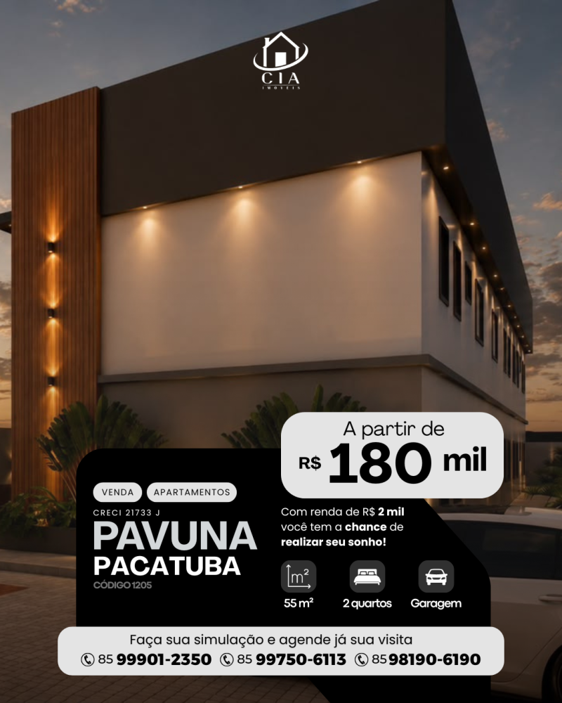 Apartamento > venda > Pavuna - Pacatuba/CE