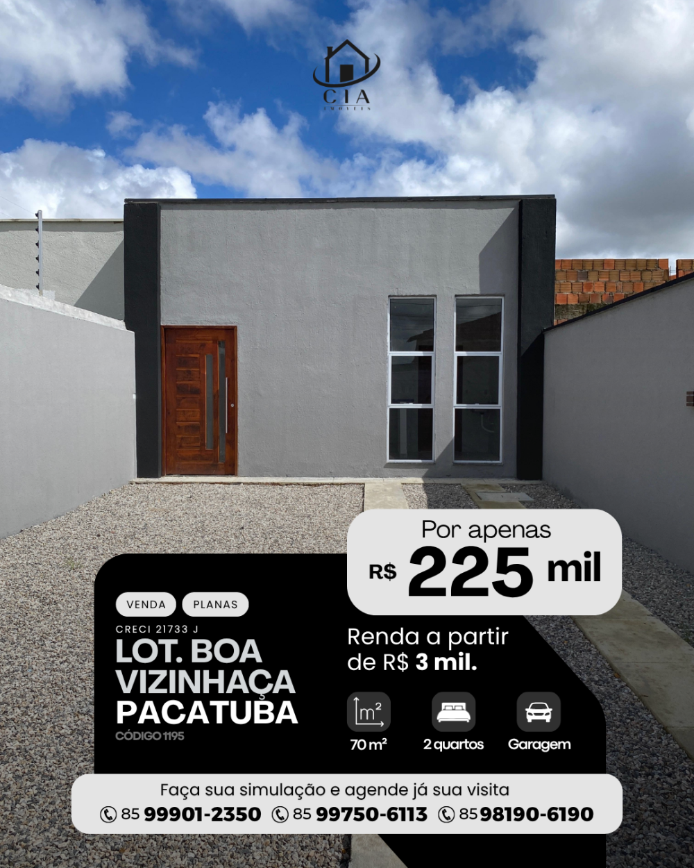 Casa > venda > Loteamento Boa Vizinhança I - Pacatuba/CE