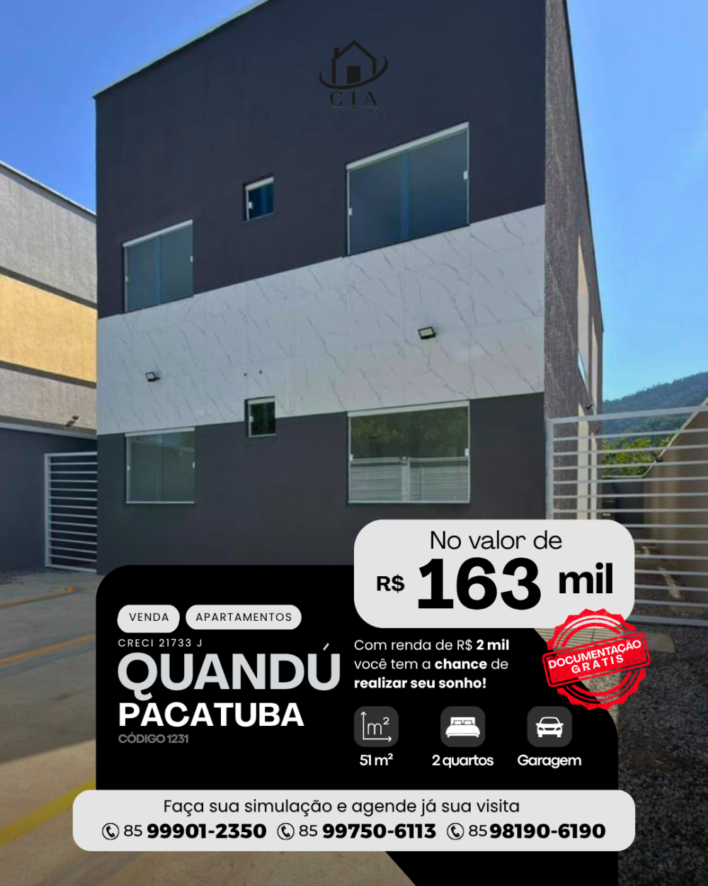 Apartamento > venda > Quandú - Pacatuba/CE