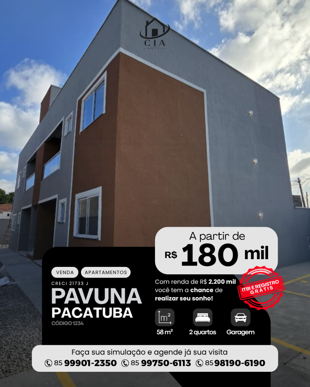 Apartamento > venda > Pavuna - Pacatuba/CE