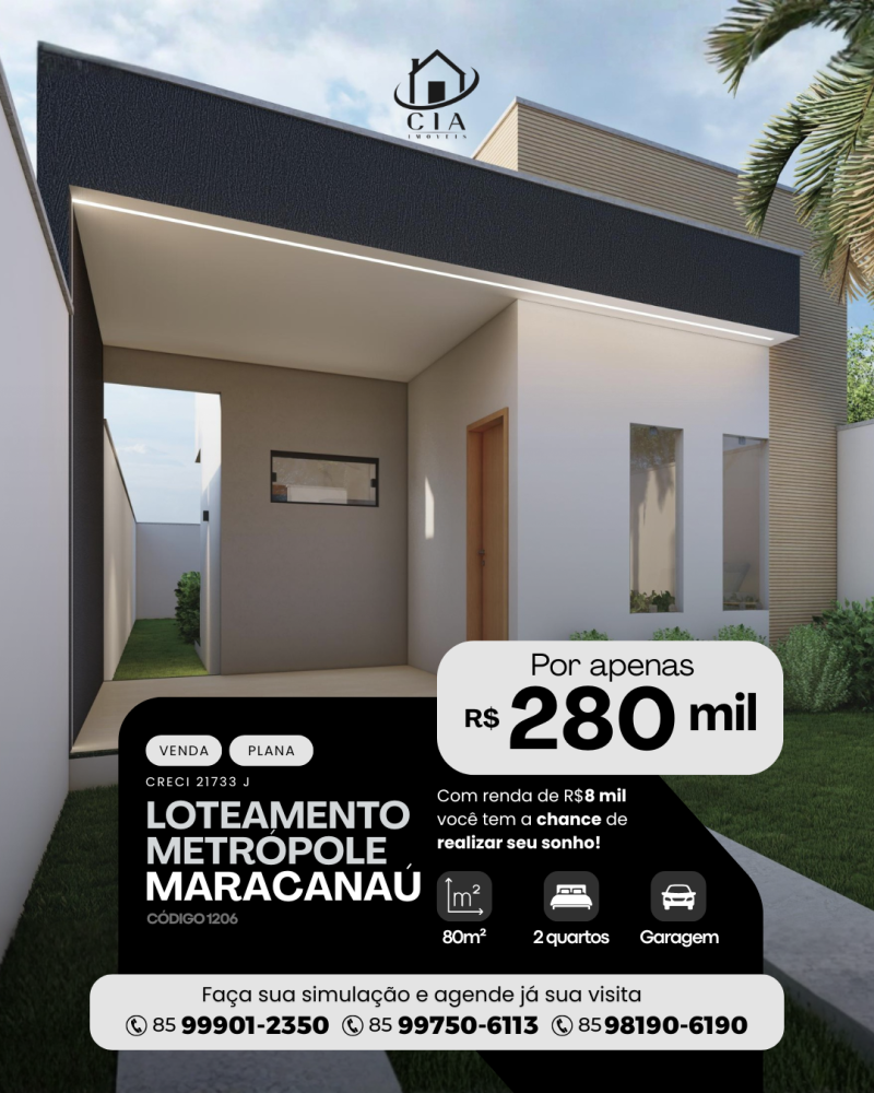 Casa > venda > Loteamento Metrópole - Maracanaú/CE