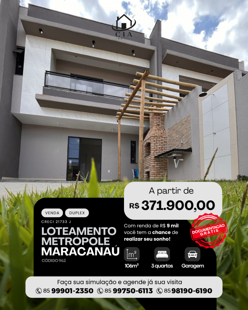 Duplex > venda > Loteamento Metrópole - Maracanaú/CE