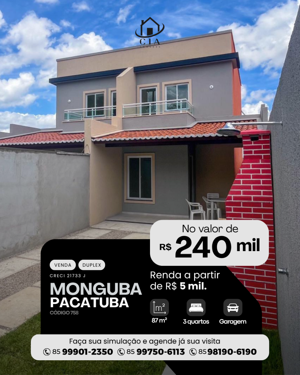 Duplex > venda > Monguba - Pacatuba/CE