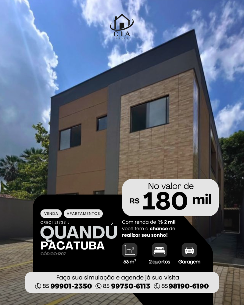 Apartamento > venda > Quandú - Pacatuba/CE