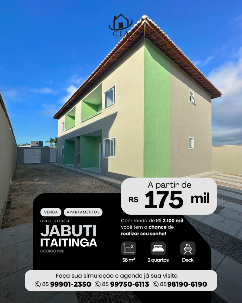 Apartamento > venda > Jabuti - Itaitinga/CE