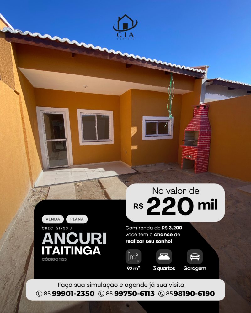 Casa > venda > Ancuri - Itaitinga/CE